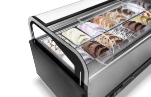 refrigerated gelato and pastry display case for ice cream - esedra